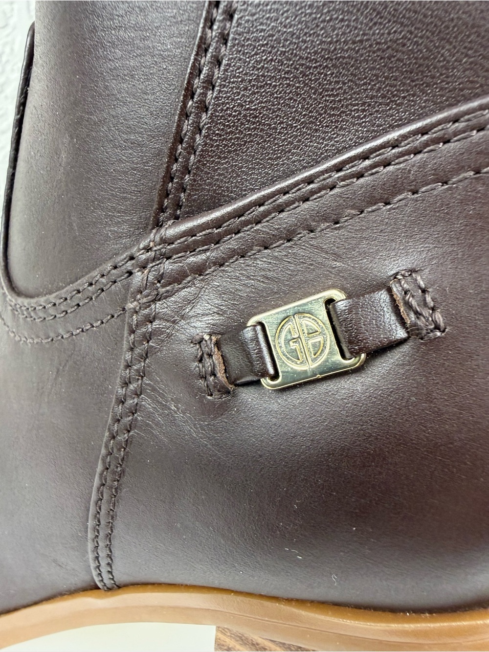Giani Bernini | Odettee Brown Leather Knee High Riding Boots | Memory Foam 5.5M - Picture 6 of 11